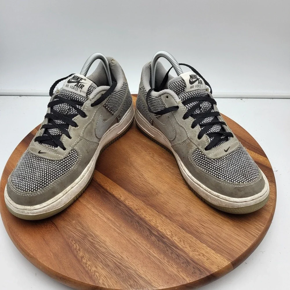Nike Air Force 1 Premium Shoes Boys 6.5Y (GS) Cool Grey Gray 748981-005 Sneakers